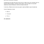 Element Compound And Mixture Worksheet Scientific Worksheets