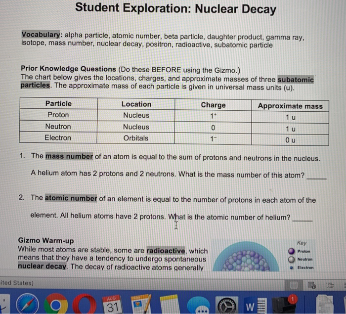  Explore Nuclear Stability Worksheet Answers Free Download Goodimg co