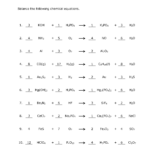 Favorite Balancing And Writing Chemical Equations Worksheet Chapter 1