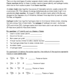 Fission Fusion Worksheet Answers Db excel