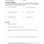 Gas Law Worksheet 1