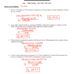 Gas Laws Worksheet Answer Key