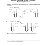 General Chemistry Unit 2 Worksheet 2 Measuring Pressure