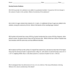 Honors Chemistry Density Worksheet Answers Free Download Gmbar co