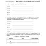 Intermolecular Forces Worksheet