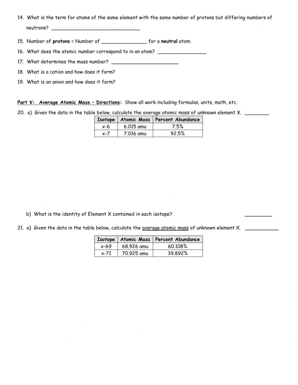 Isotope Review Worksheet Answer Key Tracy Espinosa On Twitter Med 