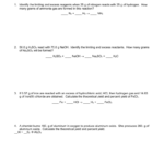 Limiting Reactants Worksheet