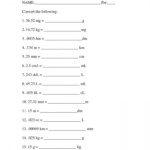 Metric Conversion Worksheet Chemistry