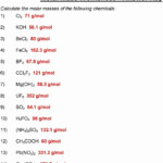 Moles And Mass Worksheets Answers