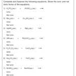 Net Ionic Equation Worksheets Free Printable