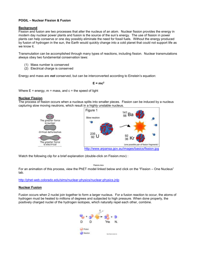 Nuclear Fission And Fusion Worksheet Answers Db excel