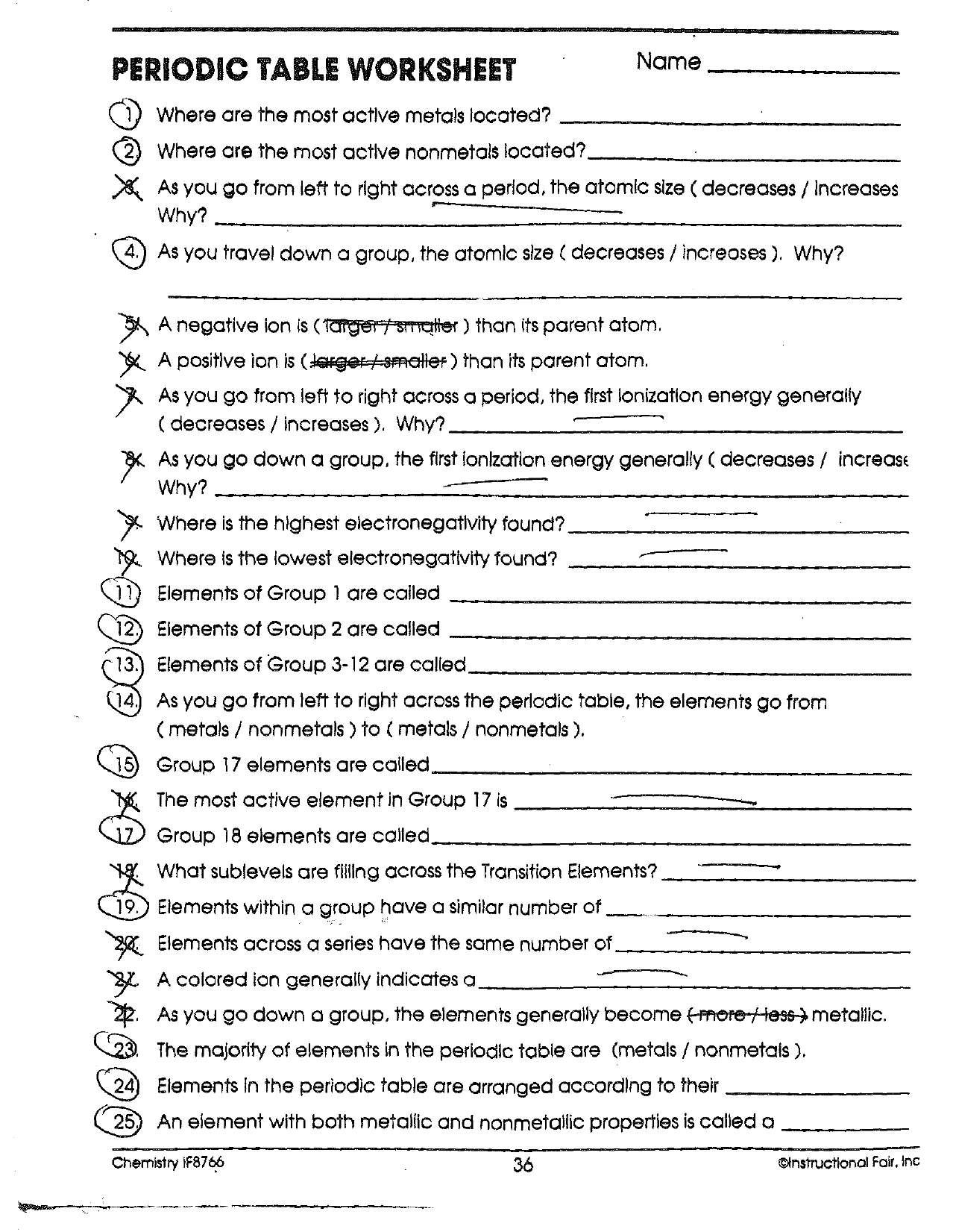 Periodic Table Worksheet Chemistry Db excel