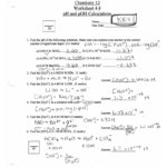 Ph And Poh Worksheet Answers