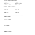 Ph And Poh Worksheet Answers Word Worksheet