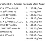 PPT Worksheet 1 Gram Formula Mass Answers PowerPoint Presentation