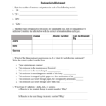 Radioactivity Worksheet