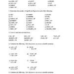 Sig Figs Sci Notation Worksheet Answer Key