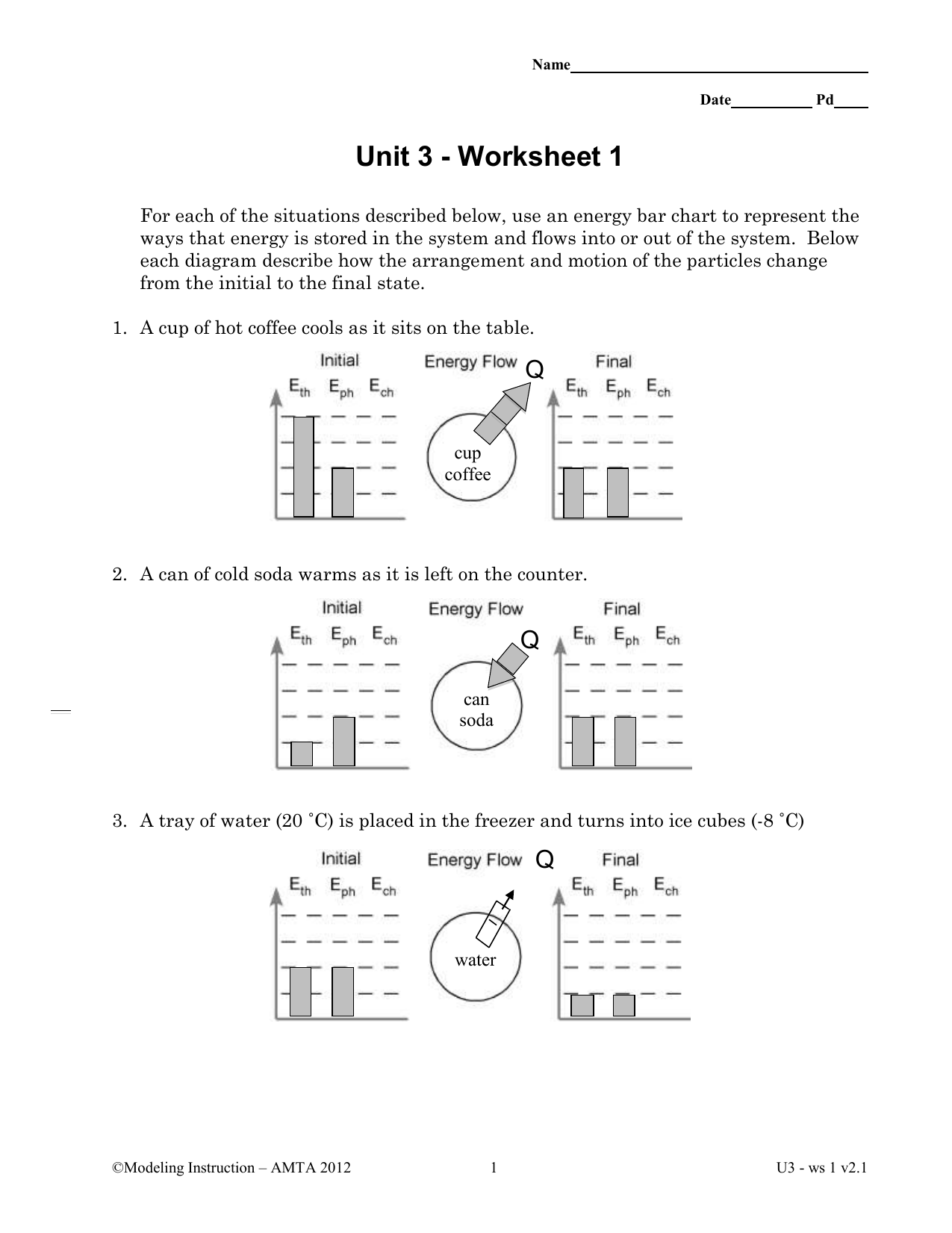 Unit 3 Worksheet 1