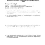 Unit 3 Worksheet 3 Quantitative Energy Problems Answers Pdf Worksheet