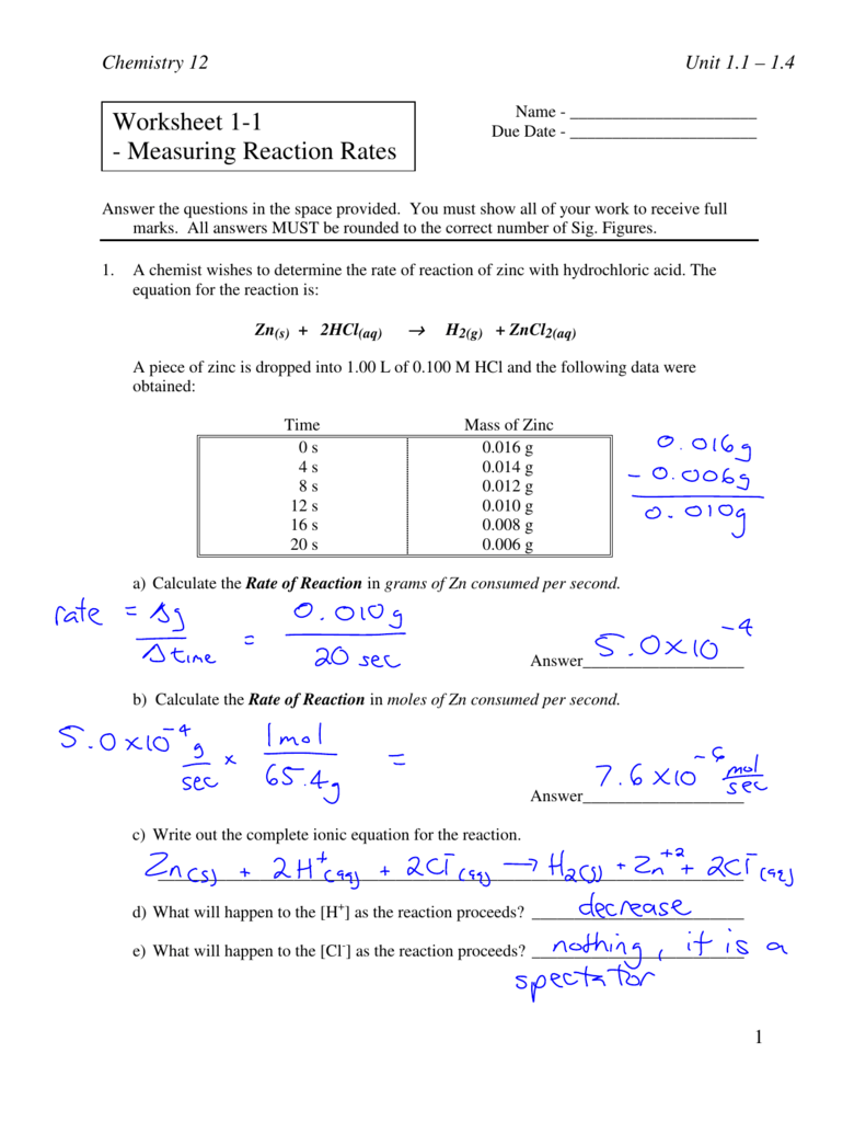 Unit 7 Reaction Equations Worksheet 1 Equations Worksheets