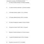 VERIFIED Molarity Worksheet Answers Chemistry If8766